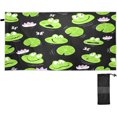 thumbnail image 1 of Dreamtimes Cute Green Frogs Beach Towel Lightweight Compact Oversized Travel Towels Super Absorbent Quick Dry Towel for Swimming Camping Holiday, 1 of 7