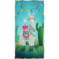 thumbnail image 1 of Dreamtimes Cute Llama with Birthday Cake Cactus Soft Highly Absorbent Large Home Decorative Hand Towels Multipurpose for Bathroom, Hotel, Gym and Spa (16" x 30"), 1 of 4