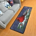 thumbnail image 1 of Dreamtimes Cute Red Bird Christmas Hallway Runner Rug 2'x6' Kitchen Rug with Rubber Backing Xmas Tree Snow Non Slip Entryway Rug Runner Washable Soft Area Rug for Hallway Bedroom Kitchen Decor, 1 of 6