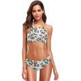 thumbnail image 1 of Dreamtimes Cute Sloth Palm Leaves Swimsuits Padded Bikini Sets Sexy Swimwear for Women, Medium, 1 of 7