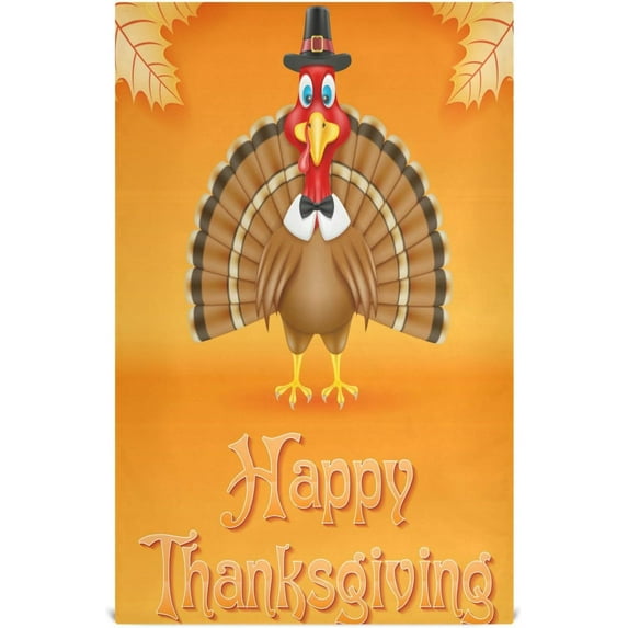 Dreamtimes Cute Thanksgiving Turkey Kitchen Dish Towel Set,Drying Kitchen Towels Tea Towels Gift Set for Drying Cleaning Cooking Baking 1Pcs