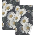 thumbnail image 1 of Dreamtimes Daisies Field Hand Towels 2 Pieces, Cotton Bath Towel for Drying Face Hands Body Decorative Water Absorbent Lightweight Towels for Bathroom Ktichen Travel Gym,16"x28", 1 of 7