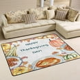 thumbnail image 1 of Dreamtimes Day Turkey Area Rug 72x48in Pumpkin Fall Watercolor Non-Slip Floor Carpet Comfort Floor Mats Decor for Indoor Living Dining Room and Bedroom Area, 1 of 7