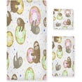 thumbnail image 1 of Dreamtimes Donut Sloth Towel Set of 3, Highly Absorbent Soft Towels with Bath Towel, Hand Towel and Washcloth for Bathroom Hotel Gym Spa, 1 of 7