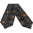 thumbnail image 1 of Dreamtimes Double Sided Halloween Cobweb Long Polyester Table Runner 13 x 90 Inches Spider Cobweb Table Cloth Cover Placemats for Kitchen Dinning Living Holiday Wedding Party Decor, 1 of 7