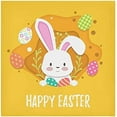 thumbnail image 1 of Dreamtimes Easter Bunny Eggs Cloth Napkins Set of 1, Oversized Washable Reusable Polyester Dinner Table Napkins for Family, Restaurant, Party Decor, 20"x 20", 1 of 7