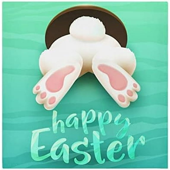 Dreamtimes Easter Bunny Tail Cloth Napkins Set of 4, Oversized Washable Reusable Polyester Dinner Table Napkins for Family, Restaurant, Party Decor, 20"x 20"