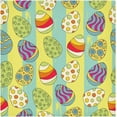 thumbnail image 1 of Dreamtimes Easter Cloth Napkins 6PCS,Cute Easter Colorful Eggs Teal and Yellow Stripes Soft and Skin Friendly Dinner Napkins Washable for Dinner, Hotel,Reunion,BBQ Party, 1 of 7