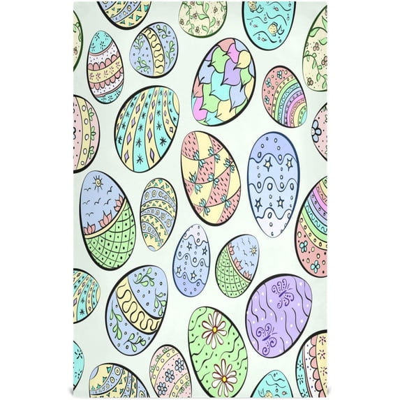 Dreamtimes Easter Egg Kitchen Dish Towel 1 Pack, Soft Absorbent Dishcloths Reusable Hand Towel Washable Tea Towels for Home Kitchen Bar Table Decor, 28 x 18 Inch