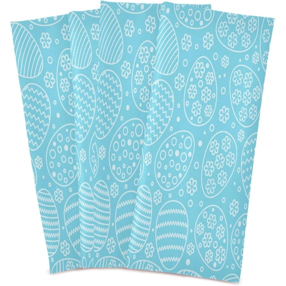 Dreamtimes Easter Egg Kitchen Dish Towel 4 Pack, Soft Absorbent Dishcloths Reusable Hand Towel Washable Tea Towels for Home Kitchen Bar Table Decor, 28 x 18 Inch