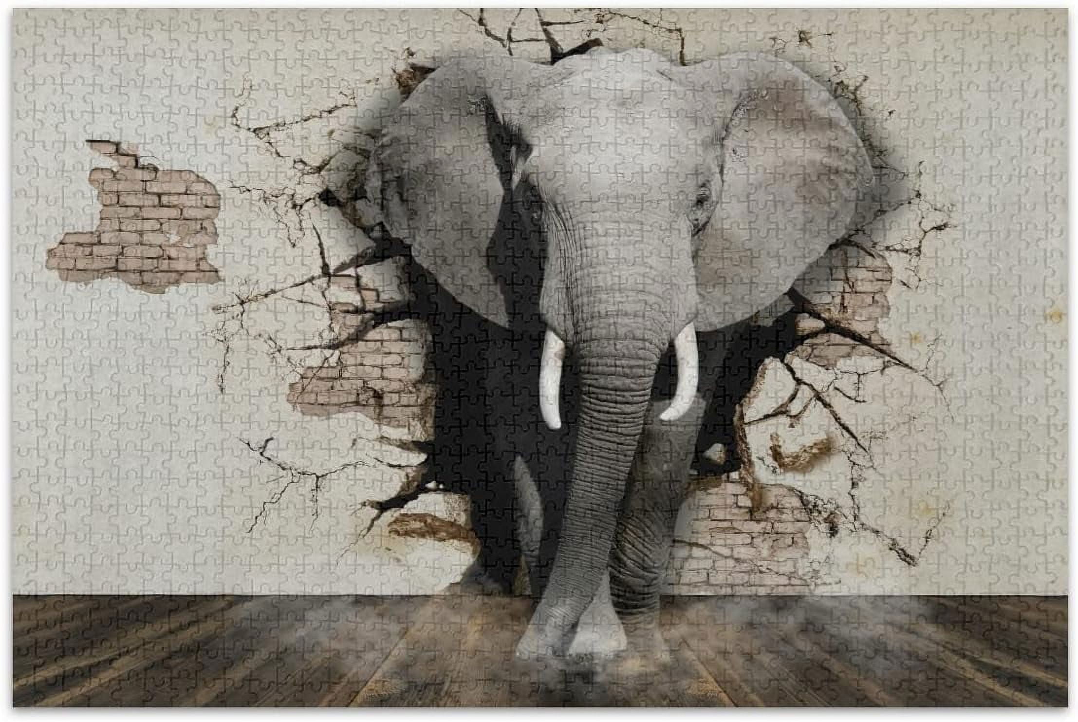 Dreamtimes Elephant Jigsaw Puzzles 1000 Piece for Adults Large Puzzle