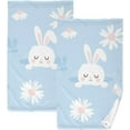 thumbnail image 1 of Dreamtimes Face Hand Towel Set Bunny Rabbit Cartoons Cotton Washcloths, Ultra Soft and Highly Absorbent,Decorative Fingertip Face Towel for Bathroom Hotel- Pack of 2, 1 of 7