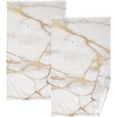 thumbnail image 1 of Dreamtimes Face Hand Towel Set Golden Marble Texture Cotton Washcloths, Ultra Soft and Highly Absorbent,Decorative Fingertip Face Towel for Bathroom Hotel- Pack of 2, 1 of 7