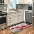 thumbnail image 1 of Dreamtimes Field Red Poppy Flower Kitchen Mats Washable Long Floor Runner Rug Non-Slip Fatigue Area Rugs Fashion Absorbent Doormat Cushioned for Farmhouse Home Bath Indoor Outdoor Decor 39"x20", 1 of 6