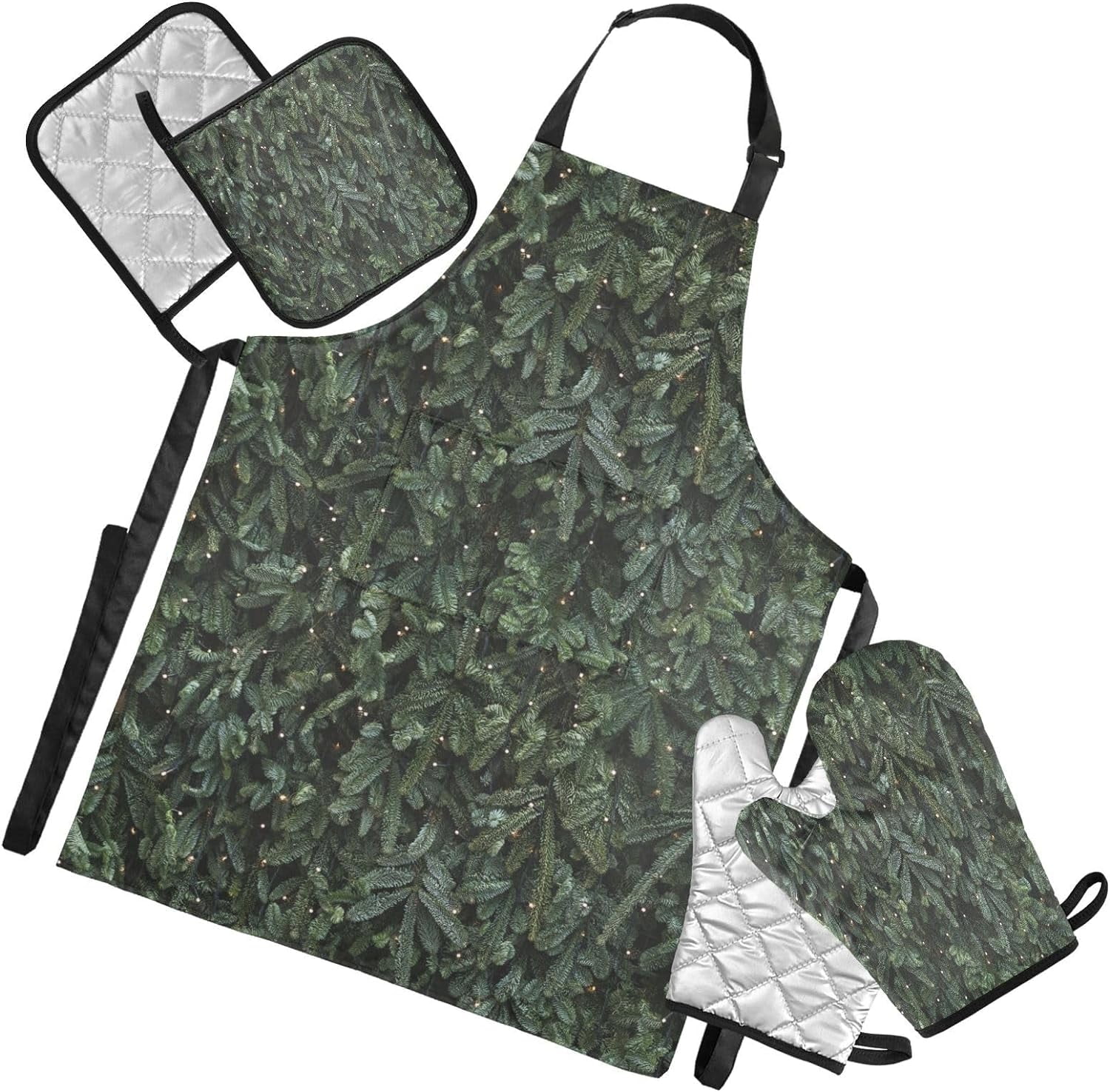 Dreamtimes Fir Forest Mothers day Kitchen Apron,Oven Mitt,Pot Holder