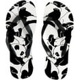 thumbnail image 1 of Dreamtimes Flip Flops Slippers Black White Pandas Cute Animals for Women Girl Men Sandals Beach Summer Shower Slippers, 1 of 5