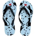 thumbnail image 1 of Dreamtimes Flip Flops Slippers Elegant Cute Cats Paw Prints for Women Girl Men Sandals Beach Summer Shower Slippers, 1 of 5