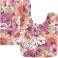 thumbnail image 1 of Dreamtimes Flower Pattern Bathroom Rug Set 2PCS Ultra Soft Bath Rugs, Non Slip Absorbent Shaggy Bath Mat Set with U-Shaped Toilet Mat (17.3"x13.4"& 23.6"x15.7"), 1 of 6
