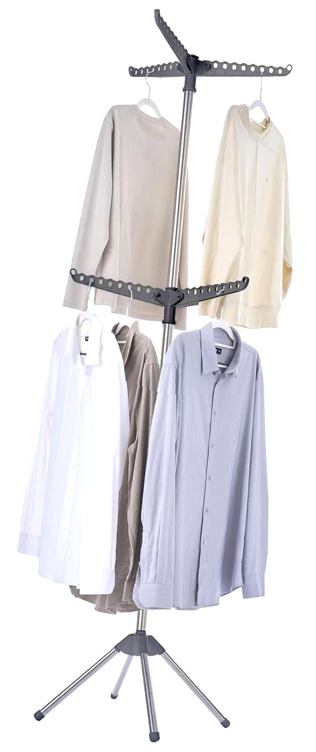 Dreamtimes Foldable Laundry Drying Rack, 74.8 Inch Dual- with Rotating ...