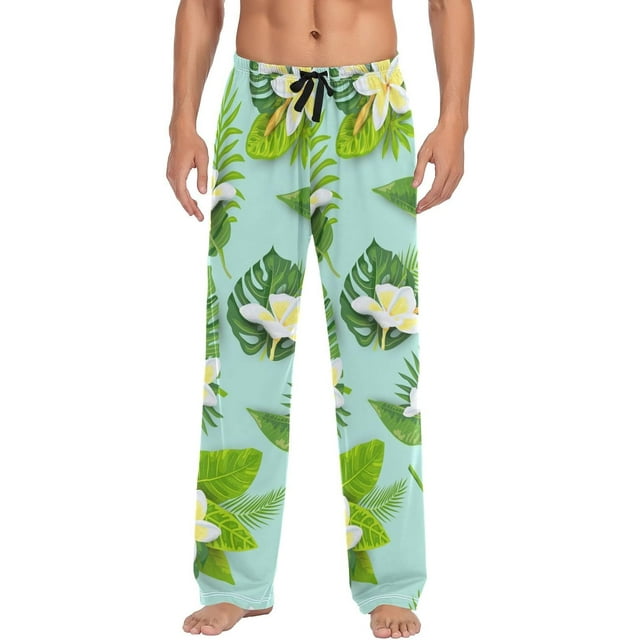 Dreamtimes Frangipani Pajama Pants Mens Lounge Pants Super Soft Men