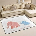 thumbnail image 1 of Dreamtimes Funny Elephants Non-Slip Area Rug 36"x24", Love You Mom Floor Carpet Comfort Floor Mats Decor for Indoor Front Porch,Living Room, Bedroom,Kitchen, 1 of 5