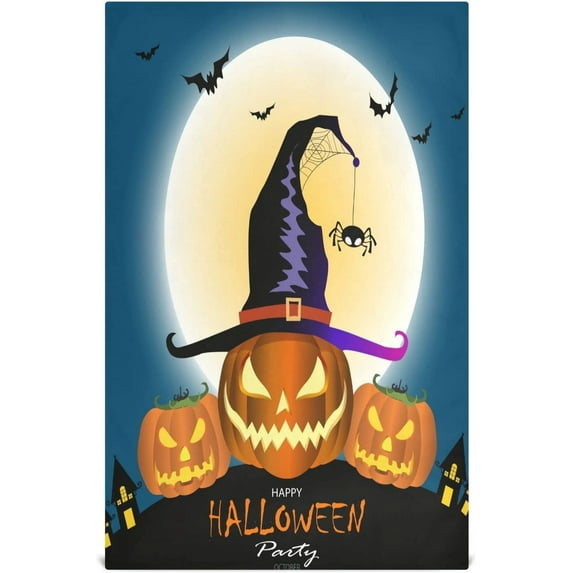 Dreamtimes Funny Halloween Pumpkin Kitchen Dish Towels 1 PieceAbsorbent Soft Dishcloths Towels Reusable Hand Towels Quick Drying Cleaning Cloth, Tea Towels,18" x 28"
