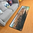 thumbnail image 1 of Dreamtimes Funny Highland Cow Hallway Runner Rug 2'x6' Kitchen Rug with Rubber Backing Animal Meadow Non Slip Entryway Rug Runner Washable Soft Area Rug for Hallway Bedroom Kitchen Decor, 1 of 6
