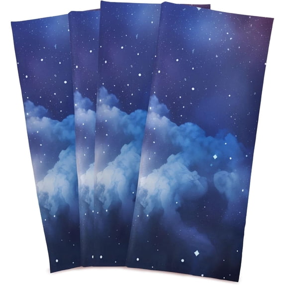 Dreamtimes Galaxy Sky Kitchen Towel, Dish Towels Quick Drying Tea Towels Absorbent Hand Towels for Kitchen Sink Dinner Table 28 x 18 Inches, Set of 4