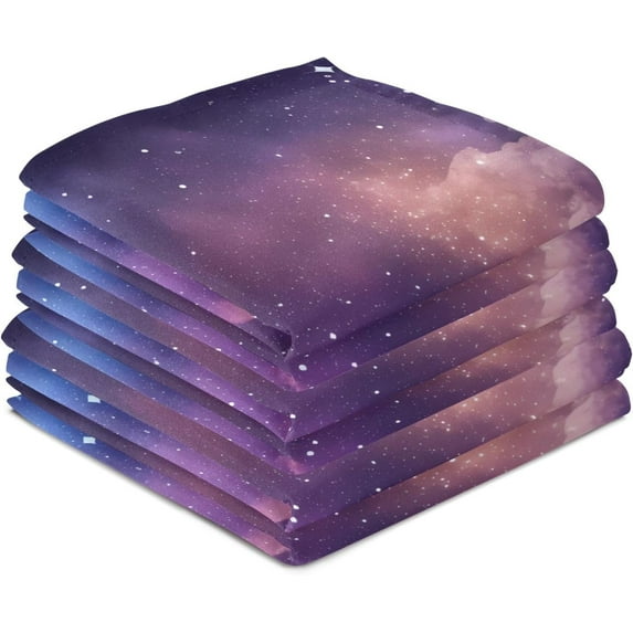 Dreamtimes Galaxy Sky Kitchen Towel, Dish Towels Quick Drying Tea Towels Absorbent Hand Towels for Kitchen Sink Dinner Table 28 x 18 Inches, Set of 6