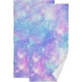 thumbnail image 1 of Dreamtimes Galaxy Soft Hand Towels 2-Piece Absorbent Bath Towel Decorative Fingertip Towels for Bathroom Gym Spa Hotel Beach Swimming Pool,14.4" x 28.3", 1 of 7