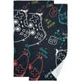 thumbnail image 1 of Dreamtimes Gamepad Controller Hand Towel Set of 2, Highly Absorbent Soft Face Hand Towels for Bathroom, Kitchen, Hotel, Gym and Spa, 14 x 28 Inch, 14 x 28 Inch, 1 of 7