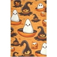 thumbnail image 1 of Dreamtimes Ghost Pumpkins Orange Kitchen Towel, Dish Towels Quick Drying Tea Towels Absorbent Hand Towels for Kitchen Sink Dinner Table 28 x 18 Inches, Set of 1, 1 of 7