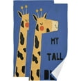 thumbnail image 1 of Dreamtimes Giraffe Soft Hand Towels 2-Piece Absorbent Bath Towel Decorative Fingertip Towels for Bathroom Gym Spa Hotel Beach Swimming Pool,14.4" x 28.3", 1 of 7