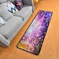 thumbnail image 1 of Dreamtimes Glittering Stars Purple Hallway Runner Rug 2'x6' Kitchen Rug with Rubber Backing Non Slip Entryway Rug Runner Washable Soft Area Rug for Hallway Bedroom Kitchen Decor, 1 of 6