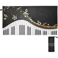 thumbnail image 1 of Dreamtimes Golden Musical Notes Beach Towel Lightweight Compact Oversized Travel Towels Super Absorbent Quick Dry Towel for Swimming Camping Holiday, 1 of 7