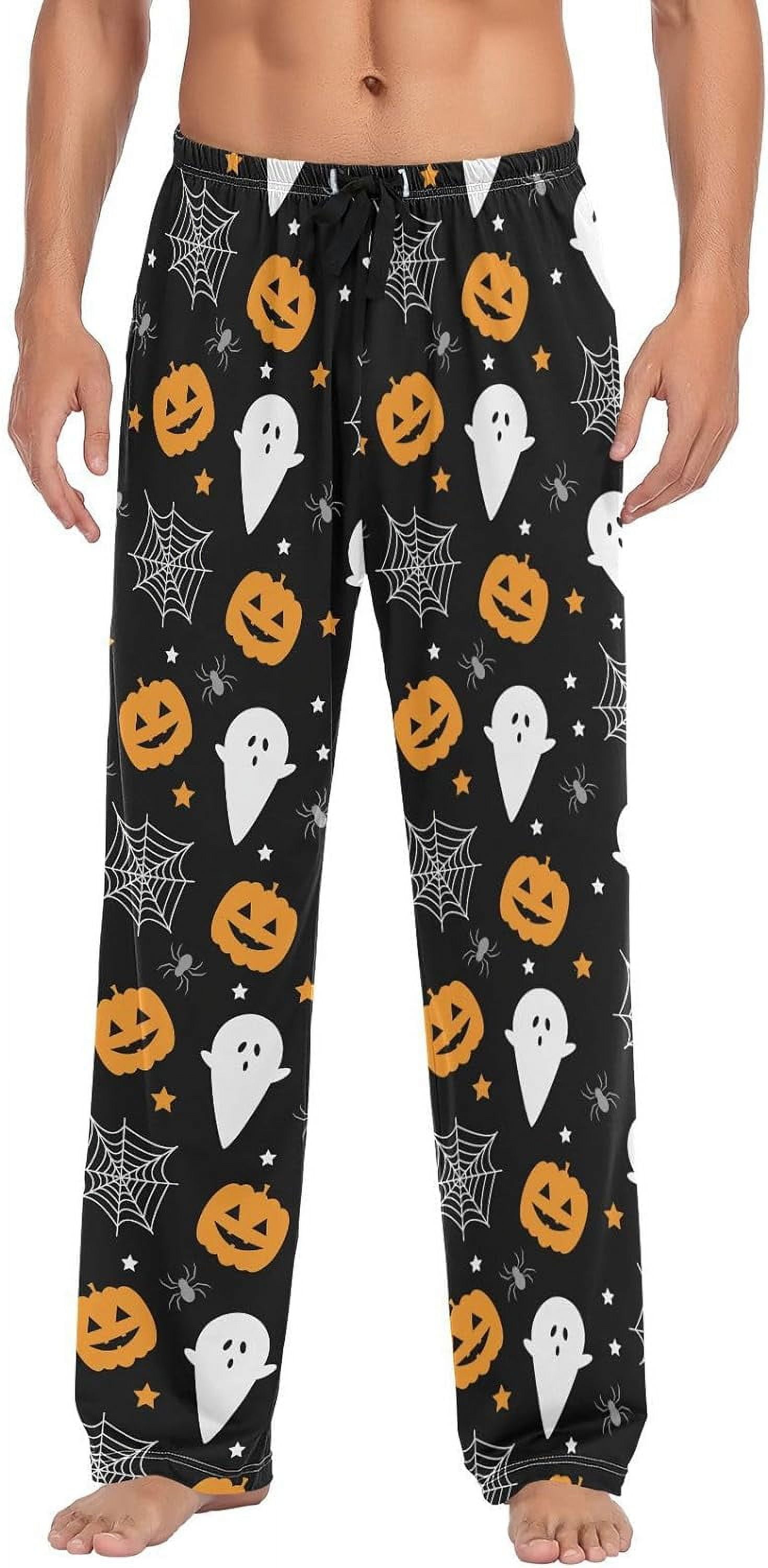 Dreamtimes Halloween Pajama Pants Men's Drawstring Lounge Pants Casual ...