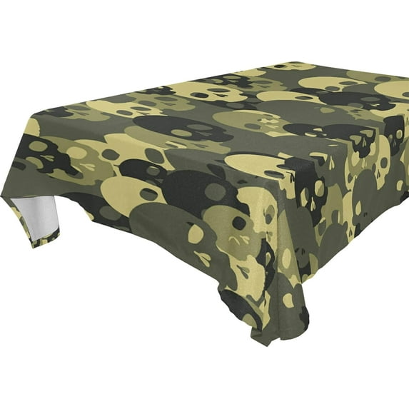 Dreamtimes Halloween Skull Tablecloth, Waterproof Washable Polyester Square Table Cover, Durable Tablecloth for Kitchen Dining Table Party Decor ( 60"x 120")