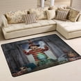 thumbnail image 1 of Dreamtimes Halloween Witch Cat Area Rug 72x48in Spooky Night Non-Slip Floor Carpet Comfort Floor Mats Decor for Indoor Living Dining Room and Bedroom Area, 1 of 7