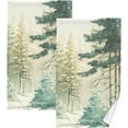 thumbnail image 1 of Dreamtimes Hand Towels Watercolor Forest 2 PCS, Cotton Bath Towels Drying Face Hands Body Decorative Water Absorbent Lightweight Washcloth for Bathroom Ktichen Travel Gym, 16"×28", 1 of 7