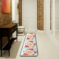 thumbnail image 1 of Dreamtimes Happy Valentine Day Rose Hallway Runner Rug 2'x6' Kitchen Rug with Rubber Backing Red White Floral Flowers Non Slip Entryway Rug Runner Soft Area Rug for Hallway Bedroom Kitchen, 1 of 6