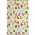 thumbnail image 1 of Dreamtimes Heart Design Kitchen Towels Set of 4, Ultra Soft Absorbent Dish Towels Bathroom Hand Towels Reusable Cleaning Cloths Tea Towels 28 x 18 Inch, 1 of 7