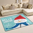 thumbnail image 1 of Dreamtimes Hello Snow Non-Slip Area Rug 72"x48", Snowman Snowflake Soft Non Slip Washable Floor Mats for Indoor Front Porch,Living Room, Bedroom,Kitchen, 1 of 7