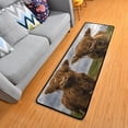 thumbnail image 1 of Dreamtimes Highland Cow Funny Hallway Runner Rug 2'x6' Kitchen Rug with Rubber Backing Meadow Animal Non Slip Entryway Rug Runner Washable Soft Area Rug for Hallway Bedroom Kitchen Decor, 1 of 6