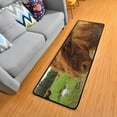 thumbnail image 1 of Dreamtimes Highland Cow Runner Rug 2'x6' Kitchen Rug Non Slip with Rubber Backing Green Pasture Washable Soft Area Rug Carpet Entryway Rug Runner for Hallway Bedroom Kitchen Decor, 1 of 6