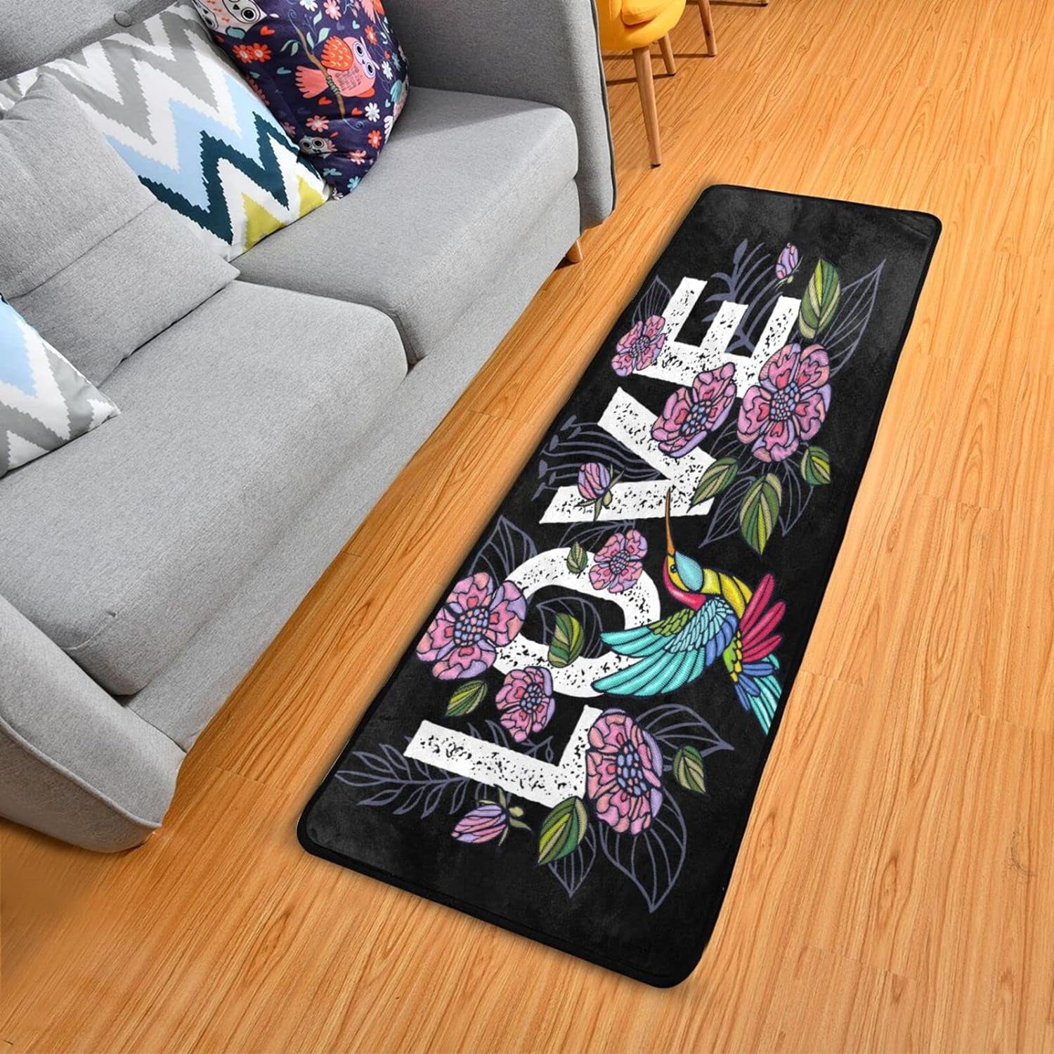 Dreamtimes Hummingbird Love Hallway Runner Rug 2'x6' Kitchen Rug with ...