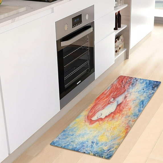 Dreamtimes Ice Fire Fairy Kitchen Mat 20"x39", Non Skid Kitchen Runner Rug Absorbent Resist Dirt Kitchen Floor Mat Comfort Standing Mat for Kitchen, Floor, Office, Sink, Laundry