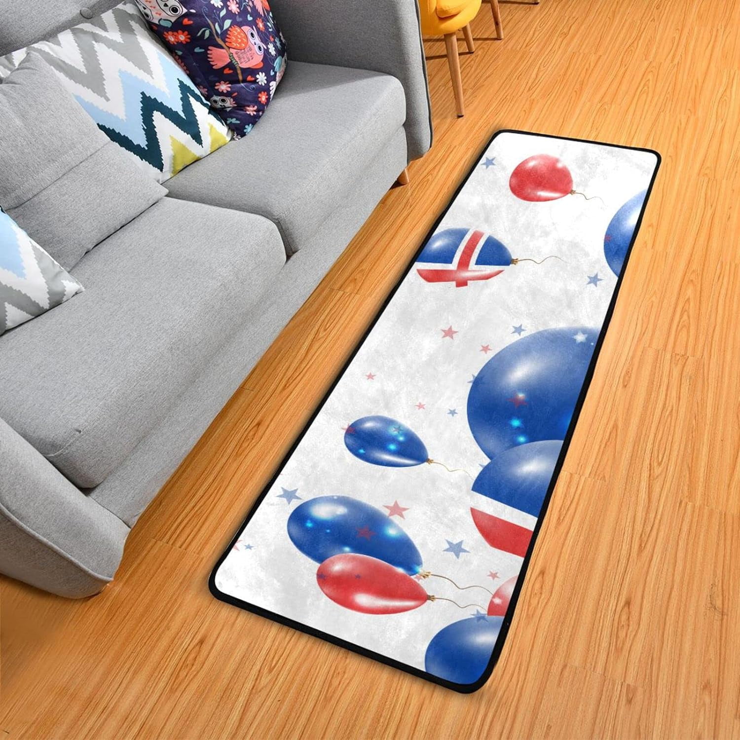 Dreamtimes Independence Day Patriotic Hallway Runner Rug 2'x6' Kitchen ...