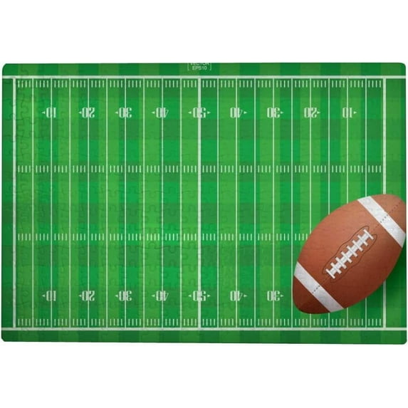 Dreamtimes Jigsaw Puzzles Artwork Gift for Adults Teens American Ball On Football Field Pattern Wooden Puzzle Games, 300 Pieces