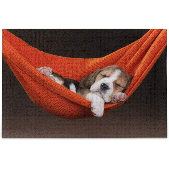 Dreamtimes Jigsaw Puzzles for Adults 1000 Pieces Animal Dog Beagle Puppy Puzzle Buffalo Games