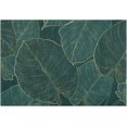 thumbnail image 1 of Dreamtimes Leaves Bath Mat Set Soft High Absorbent Non Slip Rectangular Bath Rug+U-Shaped Toilet Mat, Non-Slip Bath Carpet Bath Mats for Bathroom 17.3"x13.4"+23.6"x15.7", 1 of 5